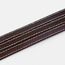 3 Meters Natural 10*2 mm Flat Stitched Genuine/Real Leather Cord For DIY Jewellery Craft Making Findings