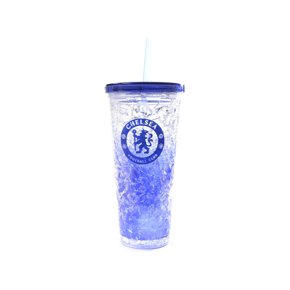 (Chelsea FC) Football Freezer Cup With Straw