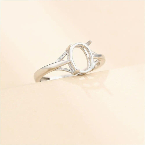 Ring Base for 7x9mm Oval Cabochons Ring Setting Plated 925 Silver Adjustable Ring Blank SR0150 2
