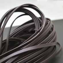 5m/lot Approx 5*2mm Flat Leather Cord & Rope Diy Jewelry Findings Accessories Jewelry Making Materials For Bracelets