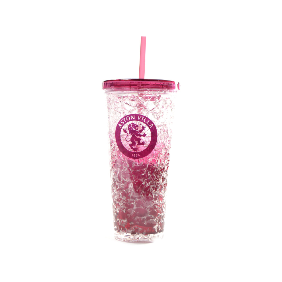 (Aston Villa FC) Football Freezer Cup With Straw