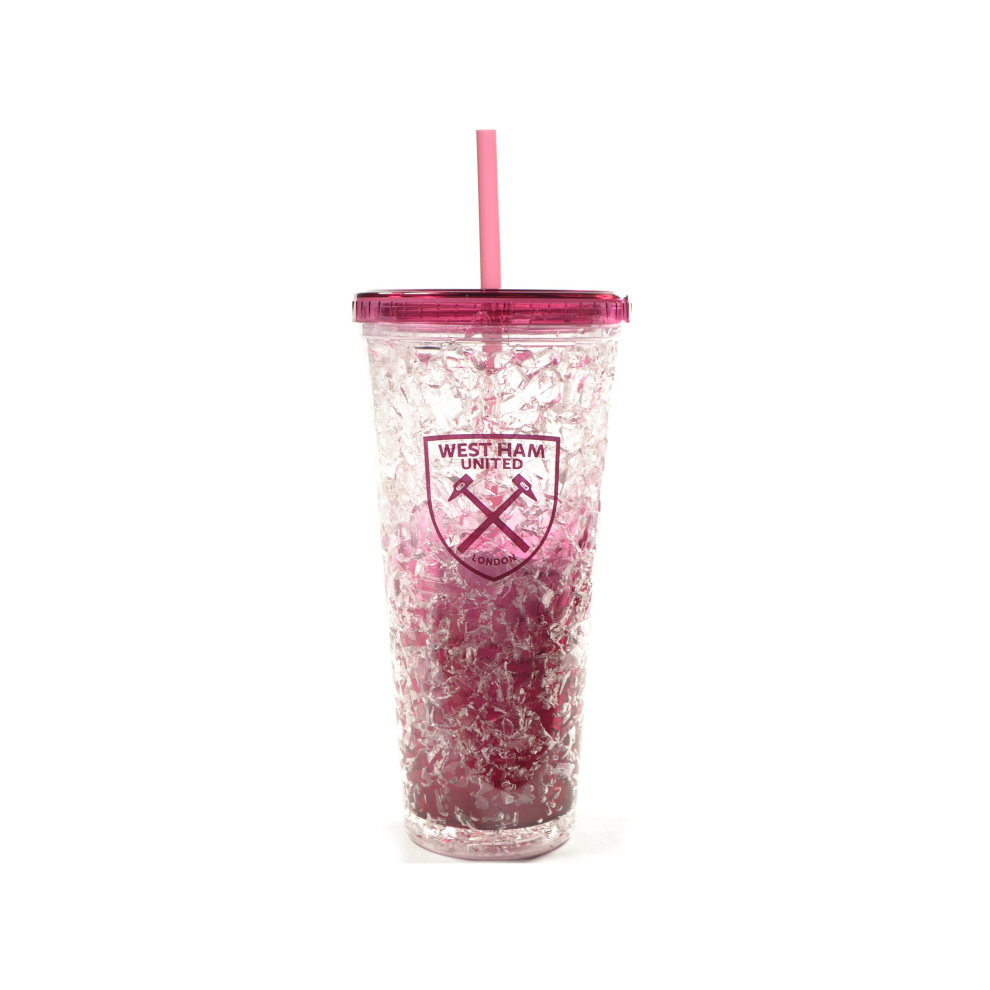 (West Ham United FC) Football Freezer Cup With Straw