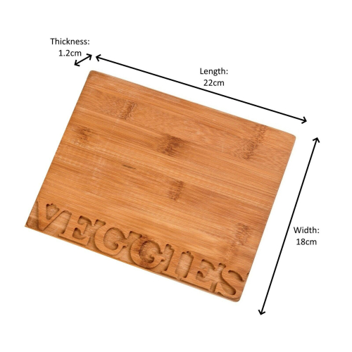Bamboo Chopping Board Set 3PC Cheese Bread Veg Cutting Boards Small 1