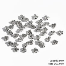 20pcs Tibetan Antique Silver Cylinder Spacer Beads Charms Fit Bracelet Necklace Pendant DIY Jewelry Making