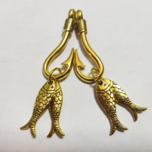 2pcs Large Fish Hook Fish Charm Pendants DIY Metal Necklace Jewelry Findings Jewelry making supplies