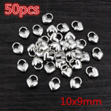 Antique Silver Plated Bronze Heart Chrams Metal Alloy Pendant Charms for DIY Neckalce Jewelry Making Findings