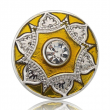 KZ3247 Round Colorful Rhinestone Flowers 20MM Metal snap buttons for DIY snap jewelry charms