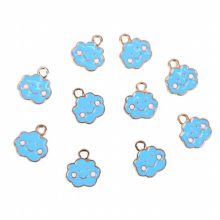 10pcs/Set Enamel Alloy Cloud Charms Pendant Jewelry Findings DIY Making Craft
