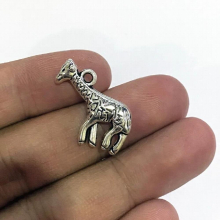 4pcs 22x12mm Giraffe Deer Charms Pendants Antique Silver Jewelry Fit DIY Making Necklace Bracelet Accessories