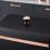 Tower TOWER Glamorous Kitchen BLACK & Rose Gold Cavaletto Bread Bin 2
