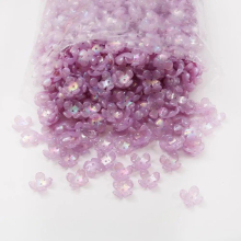 20Pcs Fower Petal Lighting Bead Charms Plastic Acrylic Bead Bracelet Glass Beads For DIY Jewelry Making Hairpin