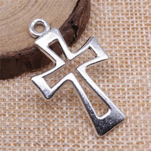 60pcs 38x22mm Cross Charms For Men Hollow Cross Charm Hollow Cross Pendant DIY For Jewelry Making