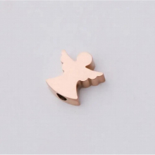 9.6x10mm 20piece/lot Angle Charms Bead Mirror Polished Stainless Steel DIY 1.8mm Small Hole Bead For Bracelet Making
