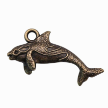 150pcs 24x12mm Antique Bronze Antique Silver Fish Charm Pendant For Jewelry Making DIY Jewelry Findings