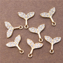 6pcs 16*16mm Fish Tail Charm for Jewelry Making Earring Pendant Necklace Bracelet Charms Diy Accessories Craft Supplies