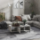 VidaXL vidaXL Coffee Table Concrete Grey Engineered Wood Couch Accent Indoor Table 5