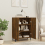 VidaXL (smoked oak) vidaXL Sideboard Console Cabinet Cupboard Storage Organiser Engineered Wood 8