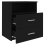 VidaXL vidaXL Bed Cabinet Black Bedside Side Table Storage Cabinet Nightstand Set 7