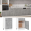 VidaXL vidaXL Kitchen Cabinet Concrete Grey Engineered Wood Kitchen Storage Organiser 4