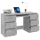 VidaXL vidaXL Writing Desk Concrete Grey Engineered Wood Computer Study Laptop Table 9