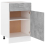 VidaXL vidaXL Kitchen Cabinet Concrete Grey Engineered Wood Kitchen Storage Organiser 7