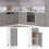 VidaXL vidaXL Kitchen Cabinet Concrete Grey Engineered Wood Sideboard Side Cabinet 4