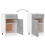VidaXL vidaXL Kitchen Cabinet Concrete Grey Engineered Wood Kitchen Storage Organiser 8
