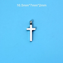 Stainless Steel Cross Charms Necklace Pendant For Pet Women Jewelry Making Hang Charms Keychain Bag DIY Accessories No Chain
