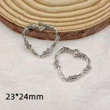 10pcs 23*24mm Antique Silver Thorns Heart Charms Pendant Charms Fit Jewelry Making DIY Jewelry Findings