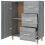 VidaXL (grey sonoma) vidaXL Sideboard White Engineered Wood Cupboard Storage Cabinet Multi Colours 9