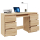 VidaXL vidaXL Writing Desk Sonoma Oak Engineered Wood Study Table Laptop Workstation 9