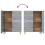 VidaXL (grey sonoma) vidaXL Sideboard White Engineered Wood Cupboard Storage Cabinet Multi Colours 10