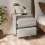 VidaXL vidaXL Solid Wood Bed Cabinet with Legs Grey Sonoma Bedside Storage Cabinet 10