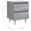 VidaXL vidaXL 2x Solid Wood Bed Cabinets with Legs Grey Sonoma Side Storage Cabinet 5