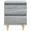 VidaXL vidaXL Solid Wood Bed Cabinet with Legs Grey Sonoma Bedside Storage Cabinet 6