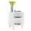 VidaXL vidaXL 2x Bed Cabinets Solid Wood Legs High Gloss White Bedroom Nightstand 5