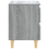VidaXL vidaXL 2x Solid Wood Bed Cabinets with Legs Grey Sonoma Side Storage Cabinet 6