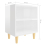 VidaXL vidaXL 2x Bed Cabinets Solid Wood Legs High Gloss White Bedroom Nightstand 6