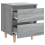 VidaXL vidaXL Solid Wood Bed Cabinet with Legs Grey Sonoma Bedside Storage Cabinet 8