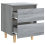 VidaXL vidaXL 2x Solid Wood Bed Cabinets with Legs Grey Sonoma Side Storage Cabinet 7