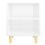 VidaXL vidaXL 2x Bed Cabinets Solid Wood Legs High Gloss White Bedroom Nightstand 7
