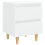 VidaXL vidaXL 2x Bed Cabinets with Solid Pinewood Legs High Gloss White Nightstand 5