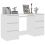 vidaXL Writing Desk White Engineered Wood Computer Table Laptop Workstation 5