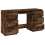VidaXL (smoked oak) vidaXL Writing Desk Computer Table Workstation Working Desk Engineered Wood 7