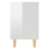 VidaXL vidaXL 2x Bed Cabinets Solid Wood Legs High Gloss White Bedroom Nightstand 8