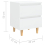 VidaXL vidaXL 2x Bed Cabinets with Solid Pinewood Legs High Gloss White Nightstand 6