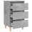VidaXL vidaXL Bed Cabinet with Solid Wood Legs Concrete Grey Nightstand Home Table 9