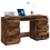 VidaXL (smoked oak) vidaXL Writing Desk Computer Table Workstation Working Desk Engineered Wood 8