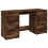 VidaXL (smoked oak) vidaXL Writing Desk Computer Table Workstation Working Desk Engineered Wood 4