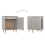 VidaXL vidaXL Bed Cabinet with Solid Wood Legs Concrete Grey Side Table Nightstand 7